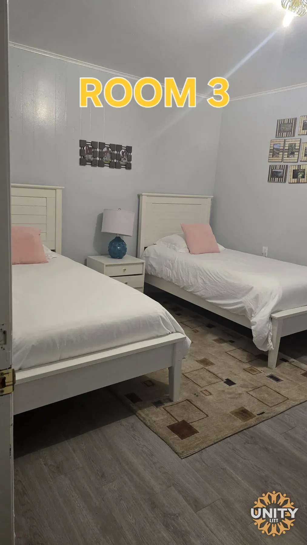 Lake House — Room 3 — 3 places in the room — the other 2 sell separately, Linens provided